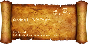 Andrei Péter névjegykártya